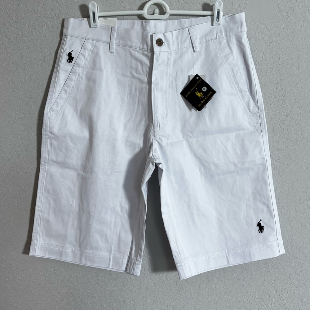 Polo by Ralph Lauren White Men's Flat Front Shorts